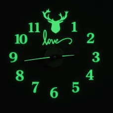 Glow-in-the-Dark Radium Sticker Wall Clock
